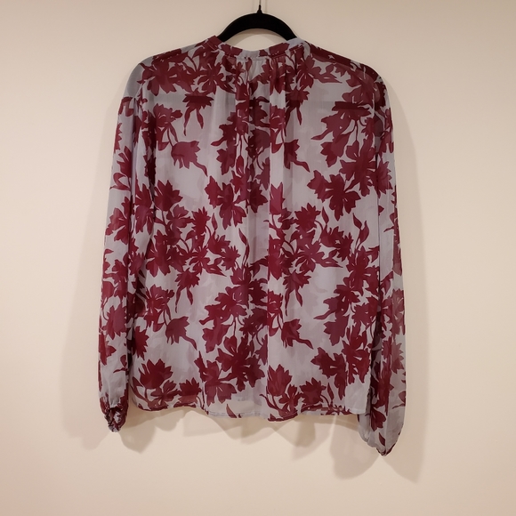 A New Day Transparent Floral Shirt Women's Size M - Picture 6 of 9